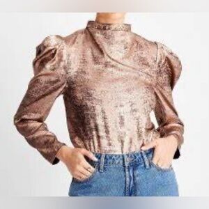Future Collective Bronze Metallic Top